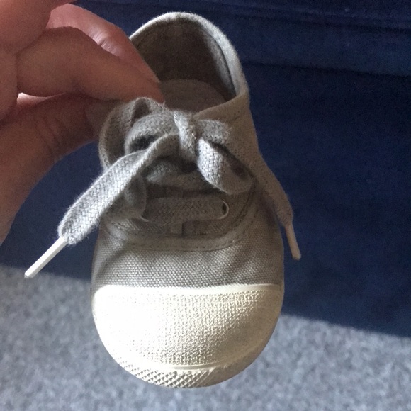 🇪🇸 ZARA BABY 4.5T Lace Up Green Khaki Canvas Shoes Unisex Toddler - Picture 9 of 12